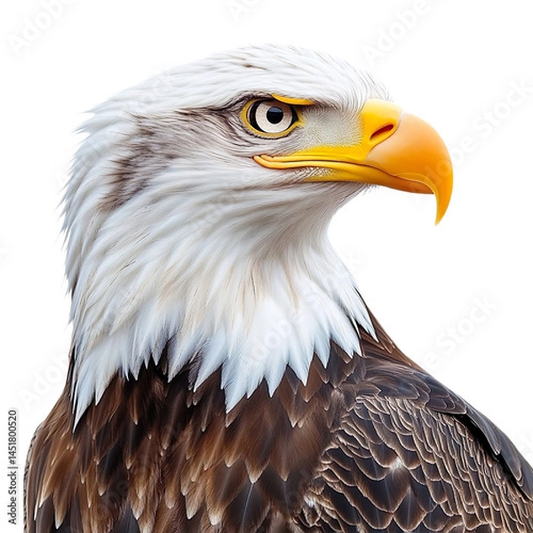 Obraz American bald eagle isolated on transparent background