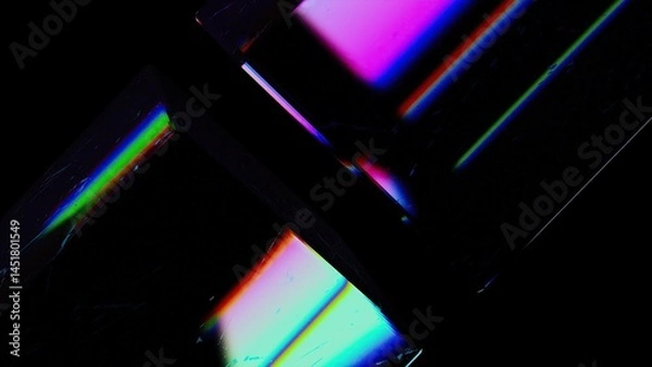 Fototapeta Dispersed glass element. Computer generated 3d render