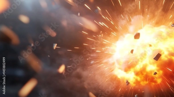 Fototapeta Powerful explosion