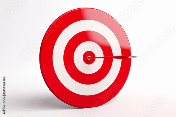 Fototapeta Target. Red and white round target. Archery target on white background.
