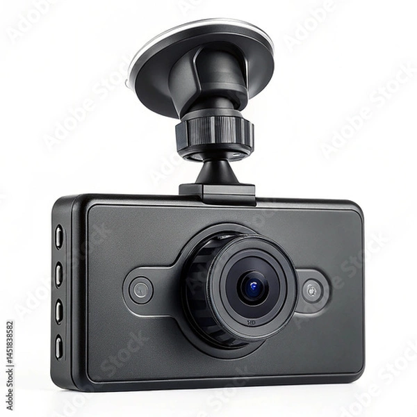 Obraz Car dashcam camera on white background