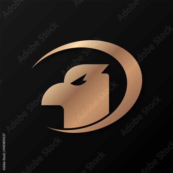 Obraz eagle head logo with metal gradient color