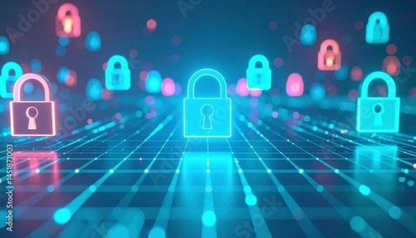 Obraz A visual narrative of safeguarding valuable information.  