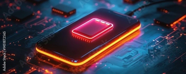 Fototapeta High-tech mobile processor