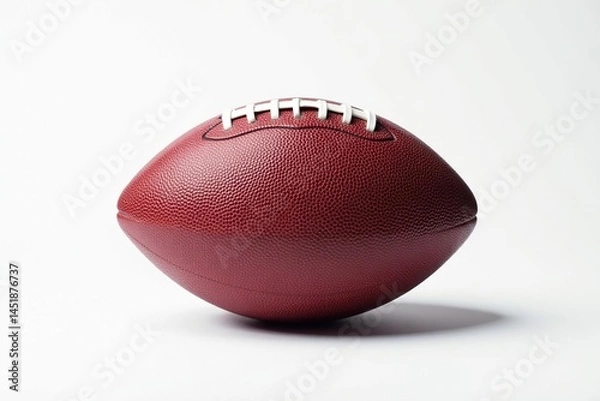 Fototapeta American football with shadow on white background , studio, illustration