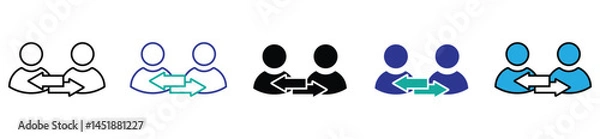 Obraz head exchange arrows icon sign vector. vector stock. 