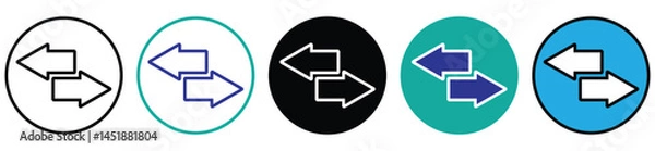 Obraz arrows data transfer icon, exchange arrow icons - Swap icon with two arrows