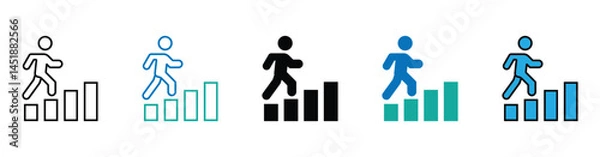 Obraz progress and personal growth. vector stock. 