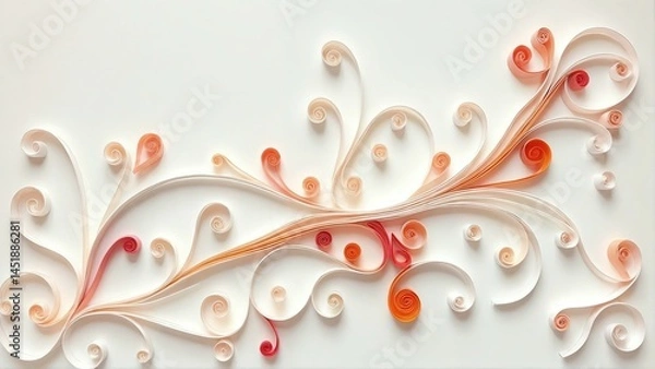 Obraz  abstract background with floral elements