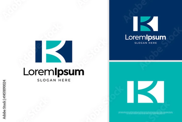 Fototapeta Letter K initial logo concept. Architecture business logo vector design template