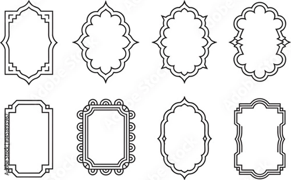 Obraz Decorative Frame Icon Set – Elegant Borders and Design Elements