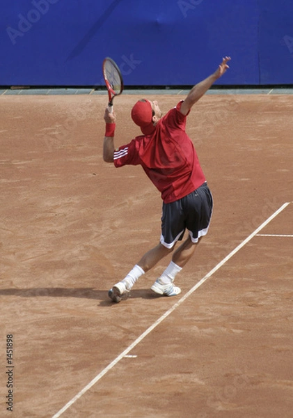 Obraz tennis man serving the ball