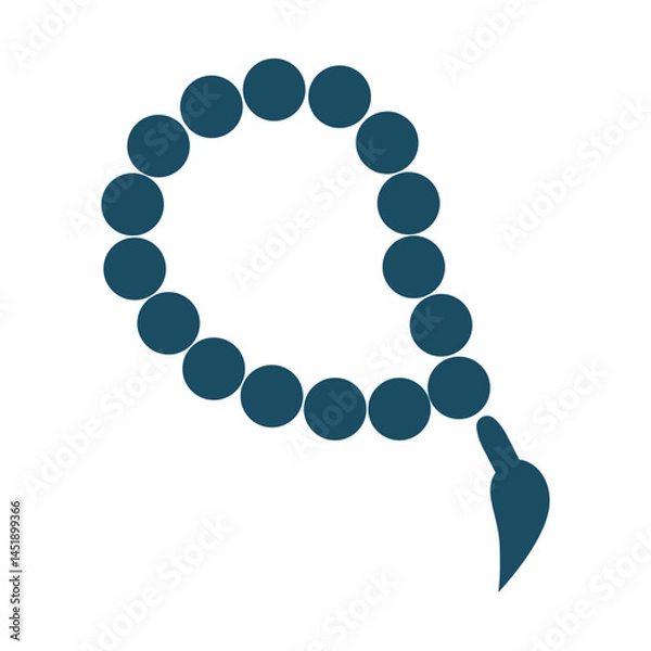 Obraz Prayer beads svg cut file. Isolated vector illustration.