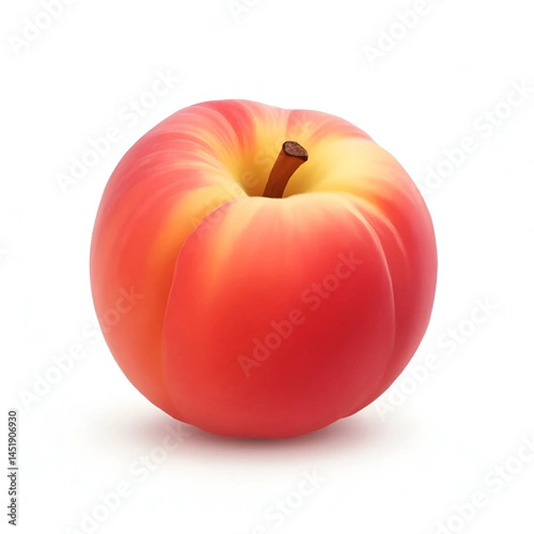 Obraz red peach on white background