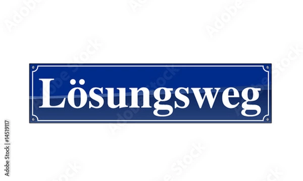 Obraz Straßenschild - Lösungsweg