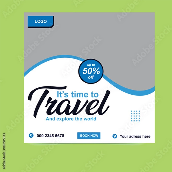 Obraz Explore the World Facebook and Instagram Posts For Travel Agency