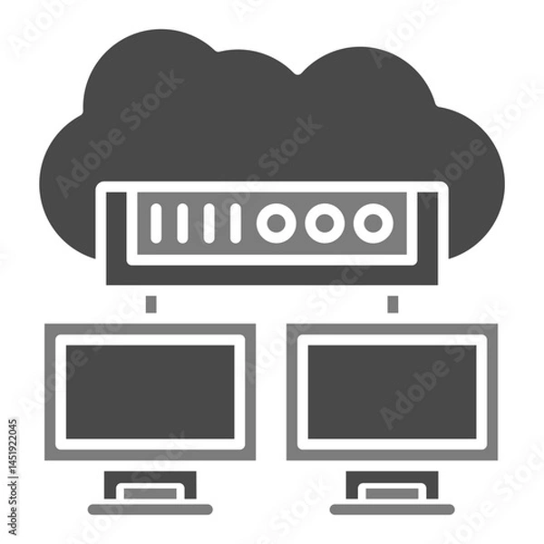Fototapeta Cloud network Icon