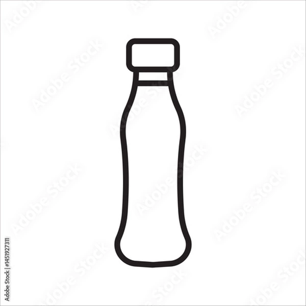 Obraz Bleach bottle icons set. Outline set of bleach bottle vector icons, vector illustration on white background
