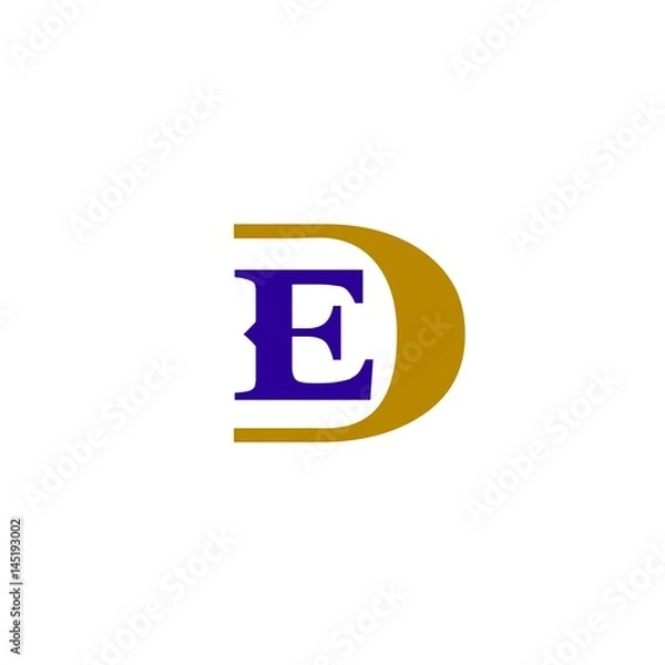 Fototapeta letter ED logo vector