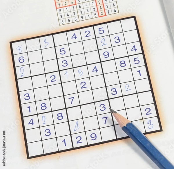 Fototapeta sudoku