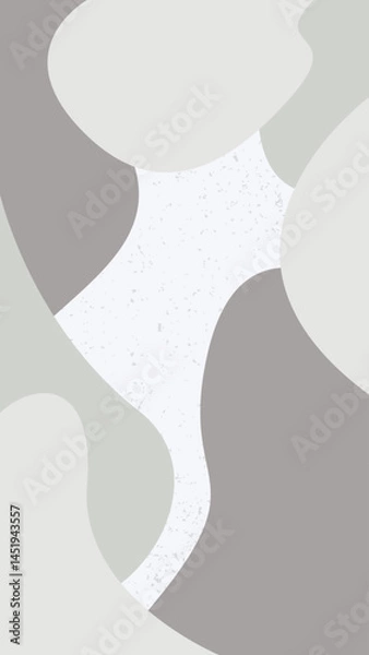 Obraz Dynamic liquid flat design background in gray color.  Vector illustration. Suitable for web design, posters, social media post and decoration.