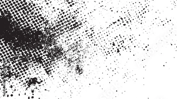 Fototapeta Radial halftone gradient texture background.