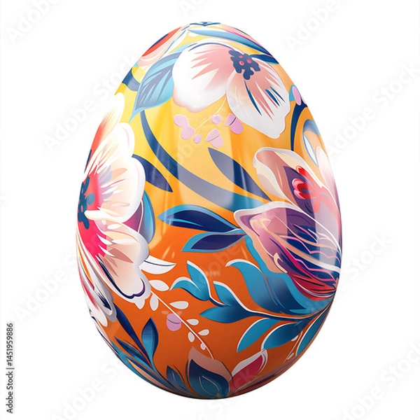 Obraz Floral Easter Egg Design: Beautiful Spring Pattern
