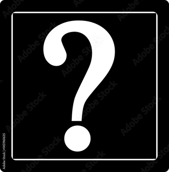 Obraz question mark icon silhouette vector file svg