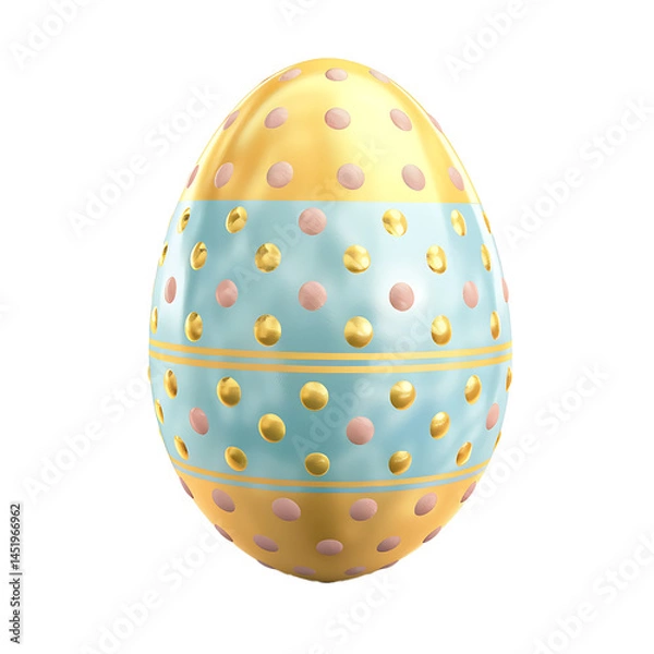 Obraz Elegant Gold and Teal Easter Egg - Festive Holiday Decoration