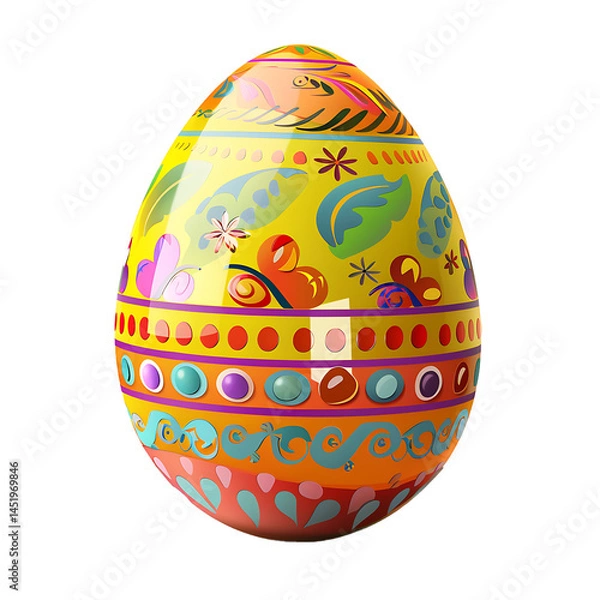 Obraz Decorative Easter Egg Design: Colorful Spring Holiday Pattern