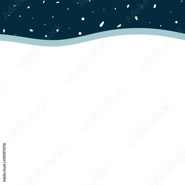 Fototapeta Night Sky With Snow Vector