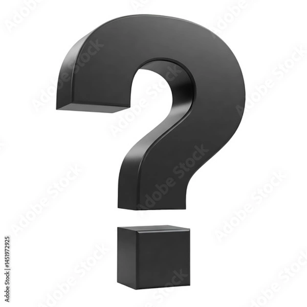 Fototapeta question mark on white