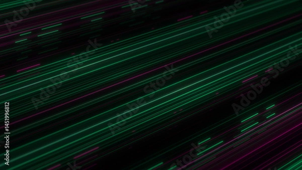 Fototapeta Abstract Digital Neon Lines Background in Futuristic Style