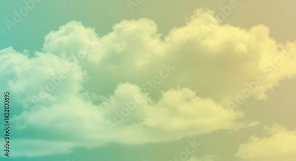 Fototapeta Clouds Floating in a Colorful Sky Abstract Sky Background