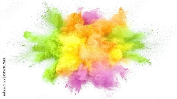 Obraz Colorful powder explosion creating a vibrant abstract background with dynamic hues