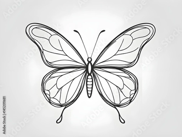 Fototapeta butterfly on a white background
