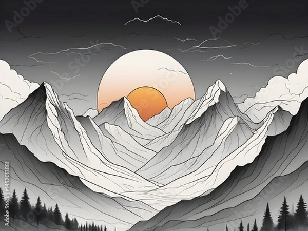 Fototapeta vector illustration of an abstract background