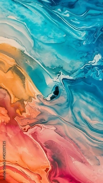 Fototapeta Dynamic bright lines abstract background stripes with fluid colors liquid gradients vector illustration for wallpaper banner background card book illustration landing page