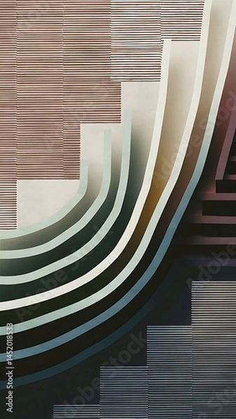 Fototapeta Abstract liquid lines geometric background