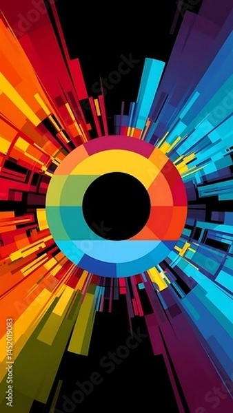 Fototapeta Abstract colorful geometric polygonal background molecule and communication connected lines with dots concept of the science chemistry biology medicine technology