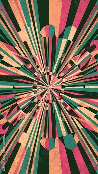 Fototapeta Red hexagons of random size on black background abstract background with hexagons cloud of hexagons in front of wall 3d rendering illustration