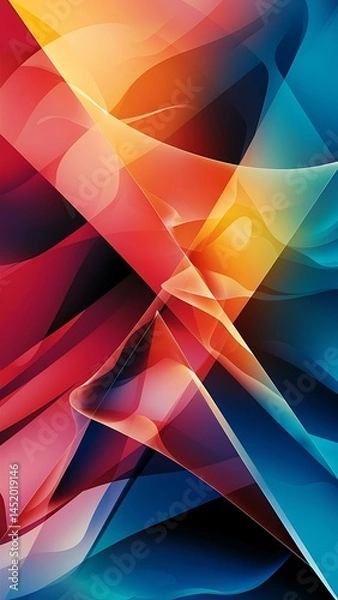 Fototapeta Watercolor background colorful abstract unusual form