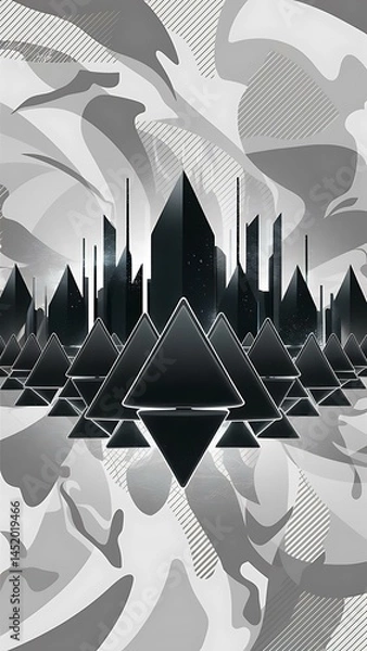 Fototapeta White and neon colors liquid wavy dymanic fluid abstract background trendy technology design undulating relief backdrop