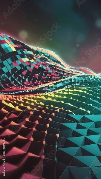 Obraz Glowing squares icon