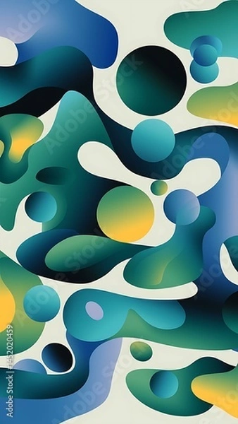 Fototapeta Abstract bakground with overlapping triangles and fluid gradients for covers templates flyers placards brochures banners