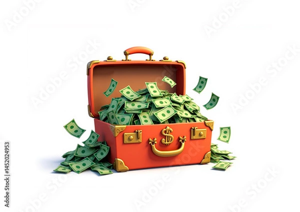 Obraz Suitcase full of money
