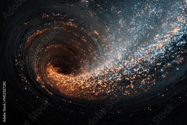 Fototapeta Abstract Background with Glowing Lights, Lines and Dots. Aesthetic for Backgrounds or Creative Projects