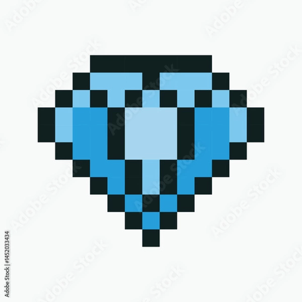 Fototapeta diamond pixel art icon vector illustration.