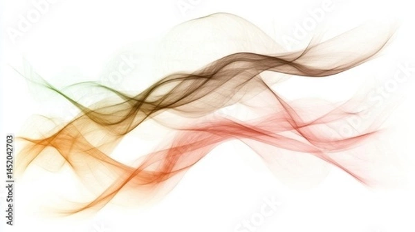 Fototapeta Abstract flowing waves in vibrant colors creating a dynamic background effect