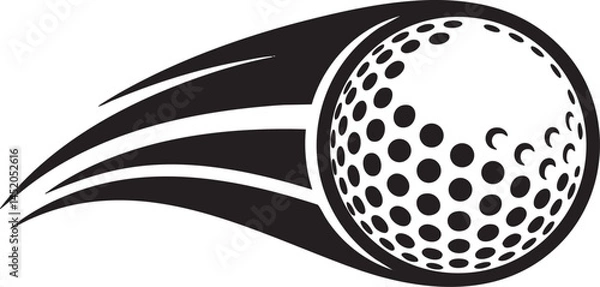 Obraz Dynamic Golf Ball Logo with Streaking Effect